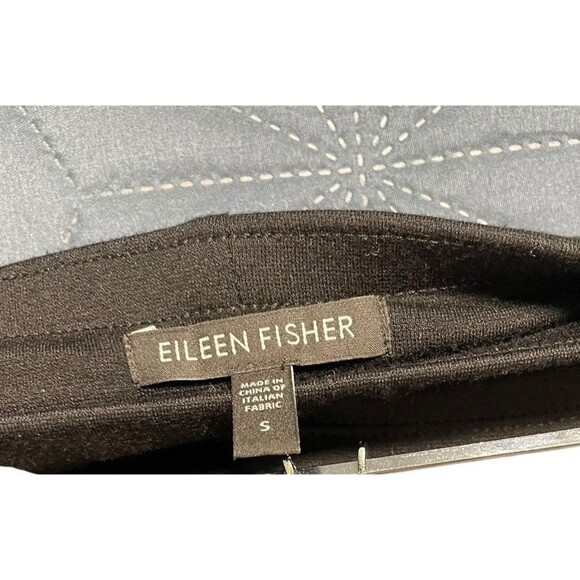 Eileen Fisher Pencil Skirt Black Size Small Viscose/Nylon Long Back Slit Capsule - Picture 7 of 9
